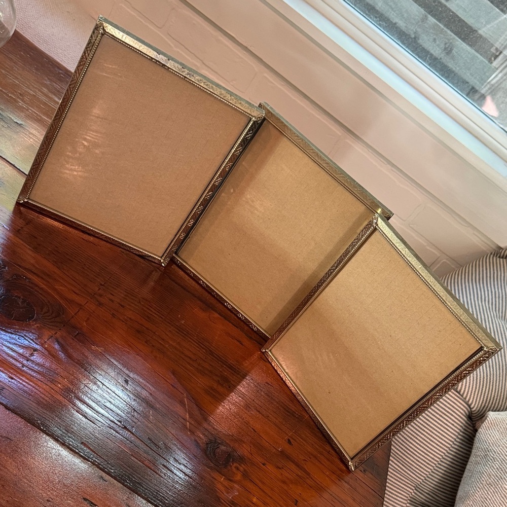 Vintage Hinged Brass Picture Frame